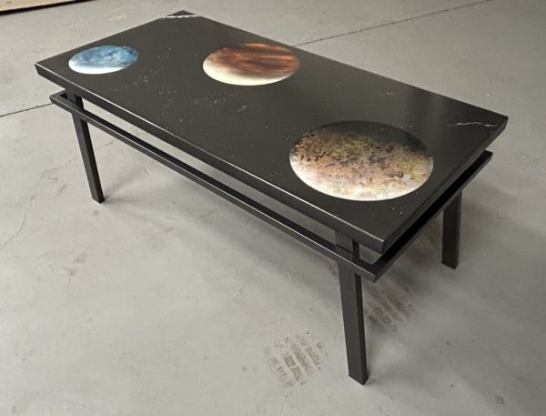 Coffee Table with 3 Painted Planets - Image 3