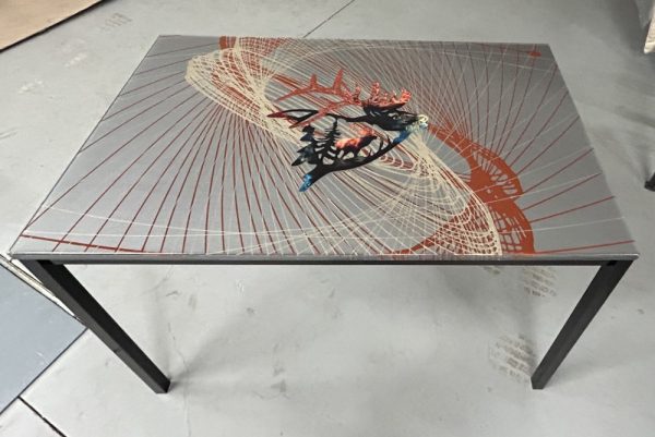 Apt Kitchen Table with Metal Art Elk - SOLD
