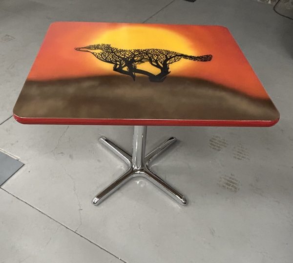 A Lone Coyote at Sunrise - Table