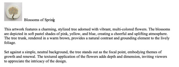 Blossoms of Spring SOLD - Image 2