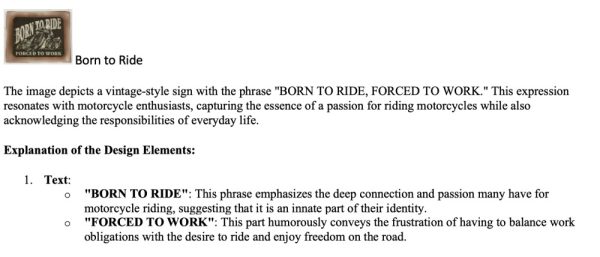 Born To Ride - Forced To Work - Image 2