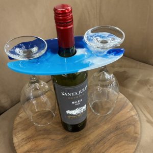 Wine holder with 2 glass slots