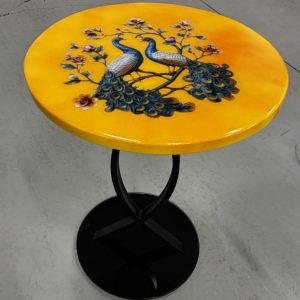 Peacock Paradise side table - SOLD