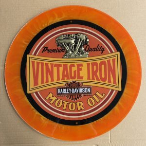Vintage Iron Motor Oil Sign