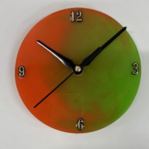 Orange/Green Clock 6"