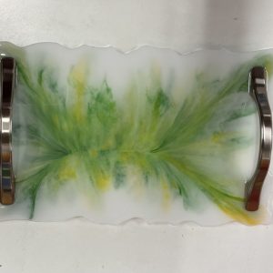 Grn/White Serving Tray